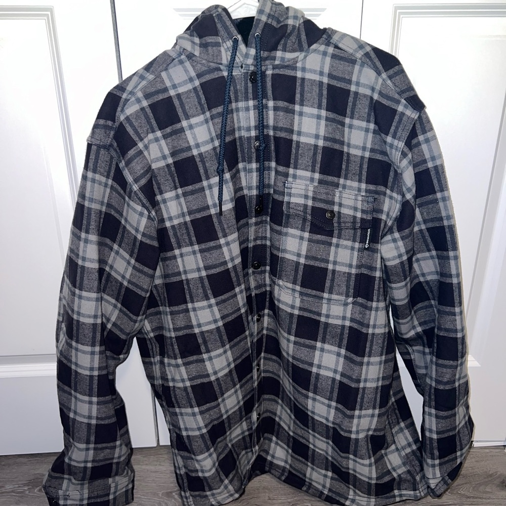men’s saltwater supply co xl flannel hoodie